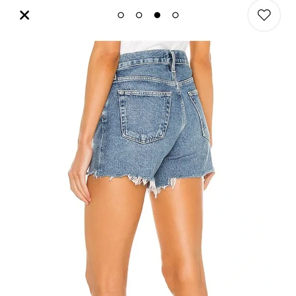AGOLDE Women's Blue Denim Shorts - Picture 3 of 9